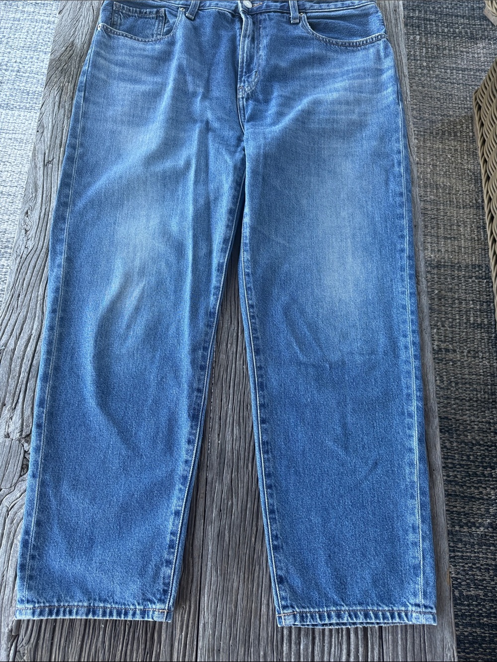 Uniqlo Kaihara Relaxed Tapered Mid-Rise Jeans Waist 30